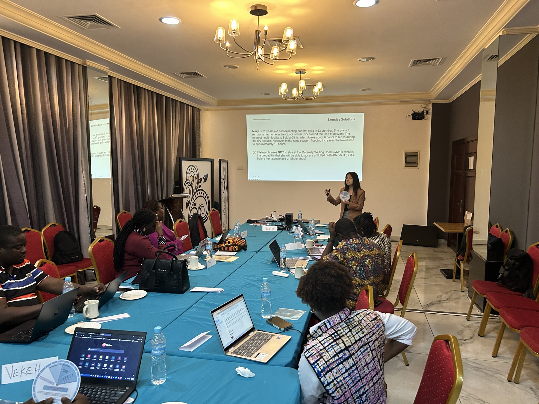 Leading a session on the SBA Wheel
